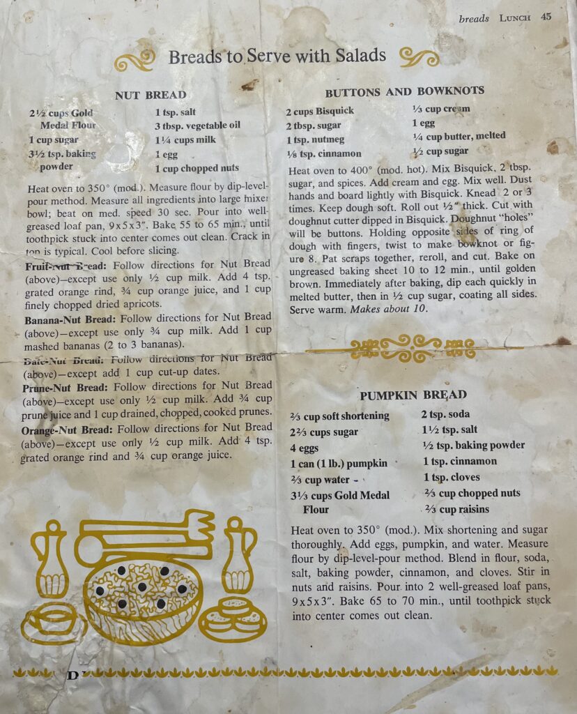 The original Pumpkin Bread recipe. 