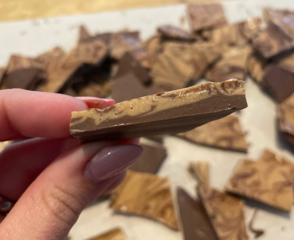 Peanut butter chocolate bark.