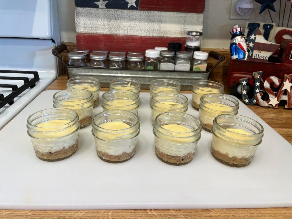 Picnic recipe baked mini cheesecakes 