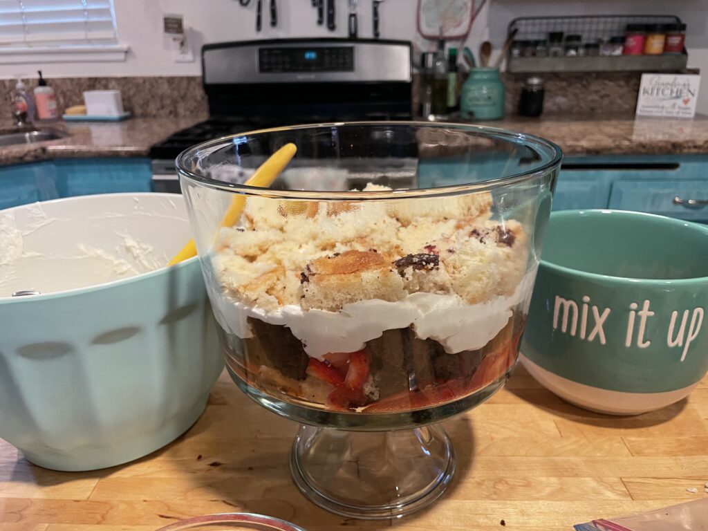 Layering Cake scrap dessert