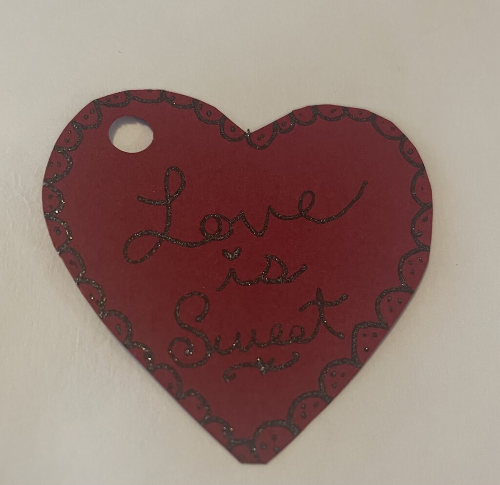 Heart shaped tag