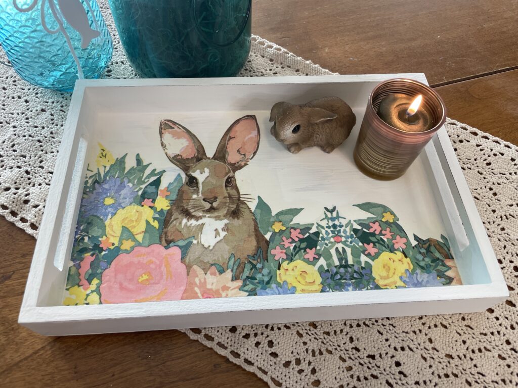 Decoupage easter tray