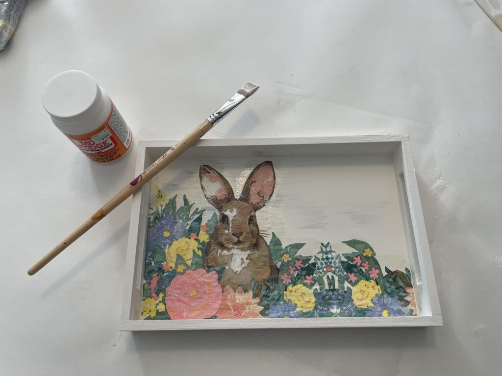 Decoupage Easter tray