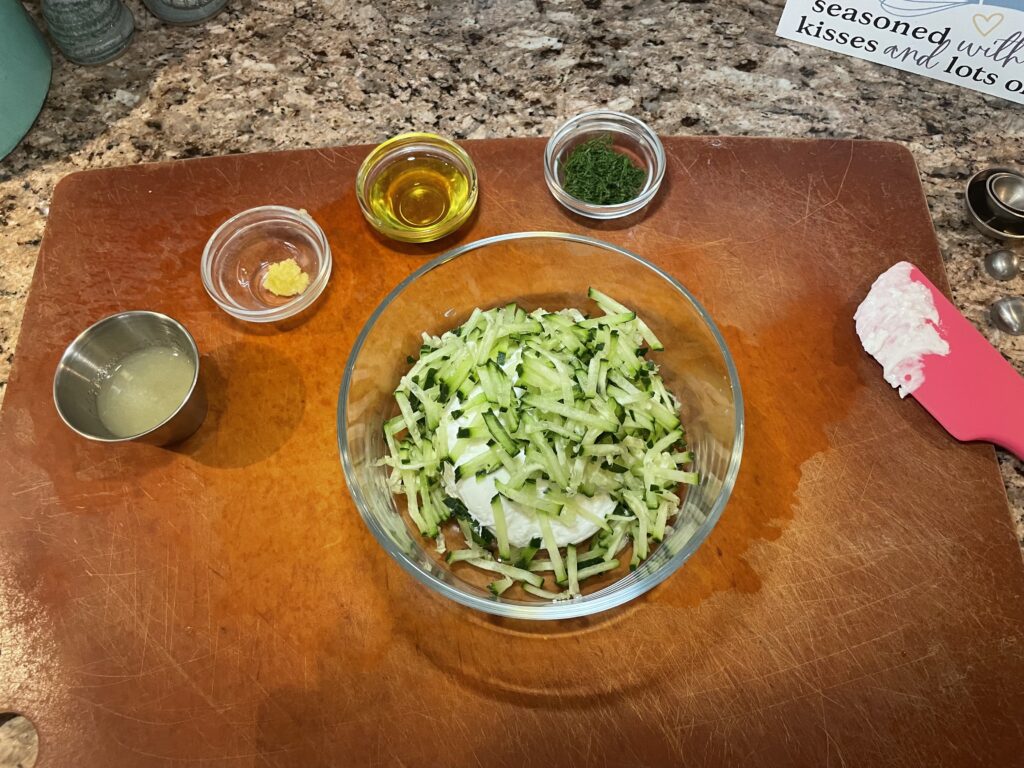 Tzatziki ingredients