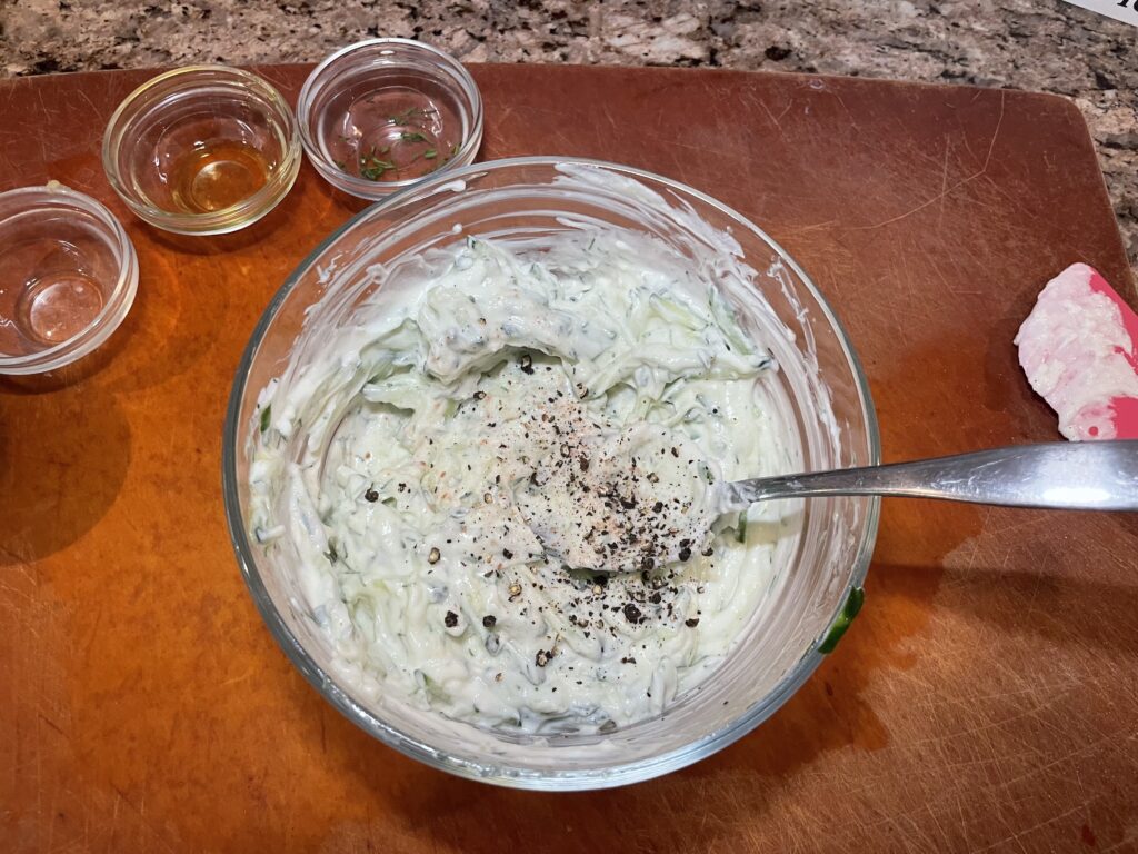 Tzatziki sauce for Greek Quinoa Salad 
